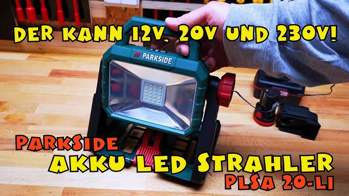 PARKSIDE® Arbeitsstrahler LED mit Steckdose - YouTube