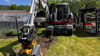 Construction of a 25meter sidewalk near a family house