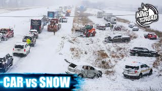 Car Ice Sliding Crash Winter Weather No Brakes