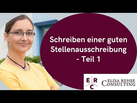 Video: So Schreiben Sie Einen Stellenausschreibungstext