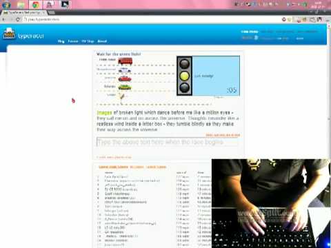 TypeRacer - 5 minutes of typing/waiting. Fatigue sets in. Test video 4