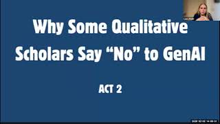 Pre conference Webinar 5: General AI and Qualitative Data Analysis