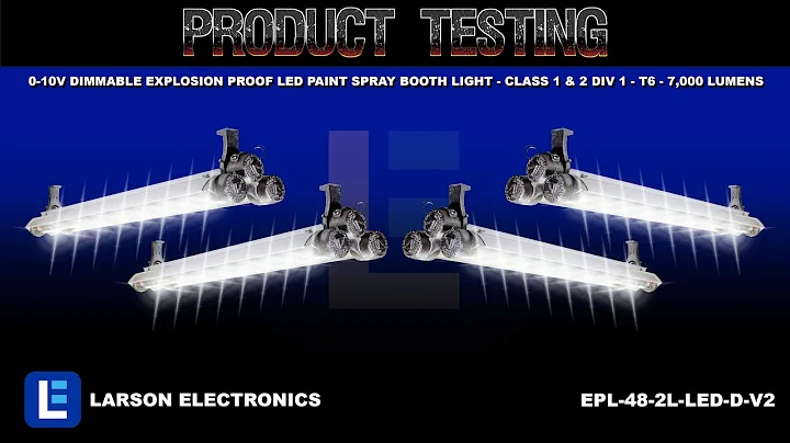 0-10V Dimmable Explosion Proof LED Paint Spray Booth light - Class 1 & 2 Div 1 - T6 - 7,000 Lumens