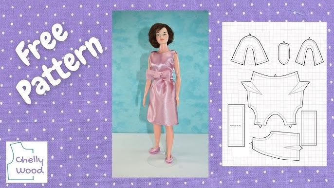 Free Doll Clothes Patterns: Pink Satin Dress for Judy Littlechap Sewing Tutorial for Doll Collectors - YouTube free-doll-clothes-patterns-pink-satin-dress-for-judy-littlechap-sewing-tutorial-for-doll-collectors-youtube