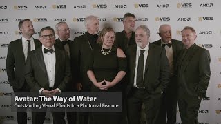 Jim Cameron, Jon Landau and Avatar: The Way of Water team discuss their win | 21st Annual VES Awards
