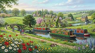 Canal Life Dreams | Idyllic English Countryside Ambience | 1080p HD Digital Wallpaper Art