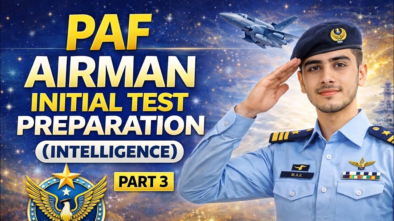 PAF intelligence test preparation 2026 part #3 || Pak sir force test preparation || pak air force 