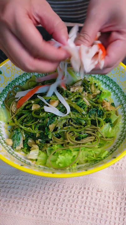 Oh crab lah inspired cha soba salad