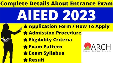 AIEED 2023 Full Details: Application (Started), Dates, Syllabus, Pattern, Eligibility, Admit Card