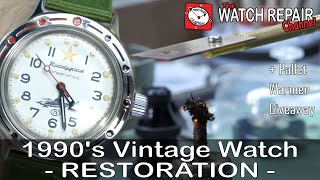 Restoration of a 1990&#39;s Vostok Amphibia/Komandirskie Military Watch + Pallet Warmer Demo &amp; Giveaway!