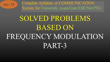 Solved Problem based on Frequency Modulation Part 3 | COM SYS | R K Classes | Hindi | Lec 75 |