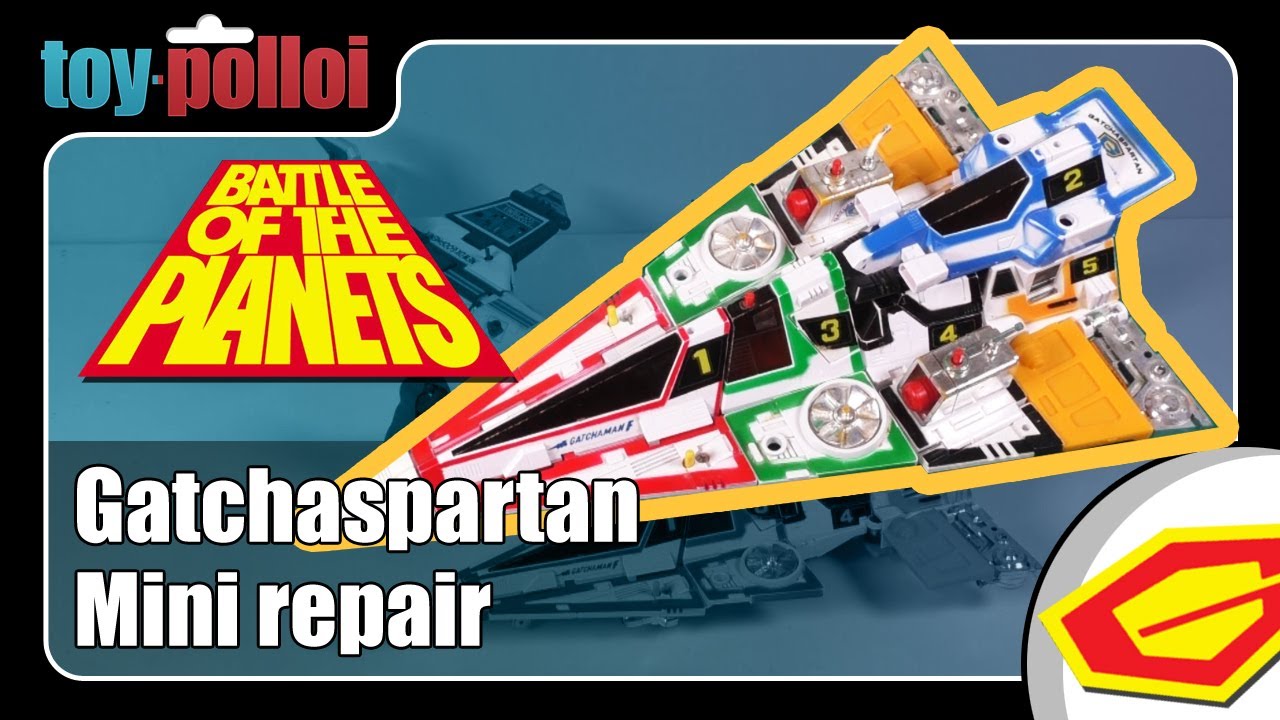Vintage Battle of the Planets Gatchaspartan - mini repair - Toy Polloi