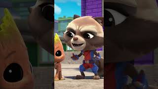 Rocket & Groot help Spidey stop Lizard! 🦝💚 | Marvels Spidey and his Amazing Friends | Disney Jr.