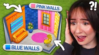Every WALL is a RANDOM COLOUR build challenge in The Sims 4