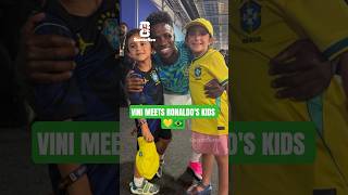 Good Guy Vinicius Meets Ronaldo's Kids 💛🇧🇷