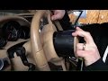 11-14 PORSCHE CAYENNE STEERING WHEEL DRIVER AIRBAG REMOVAL DISMANTLING REPLACEMENT