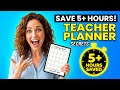Teacher Planner 98-Page Printable| Class Lists, Lesson Plans &amp; Logs | Digital or Binder Ready!