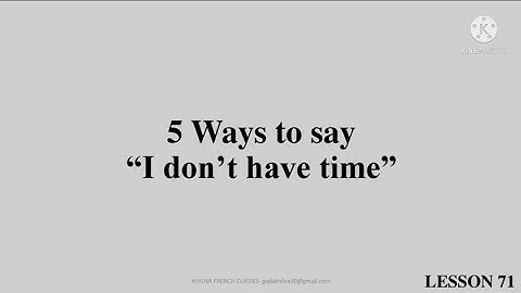Lesson 71: 5 Ways to say "I don