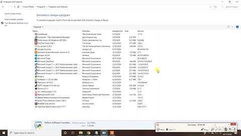 how to uninstall python from windows10