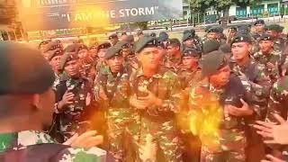 Hujan Turun lagi. Yel yel Yonif RK 751/VJS