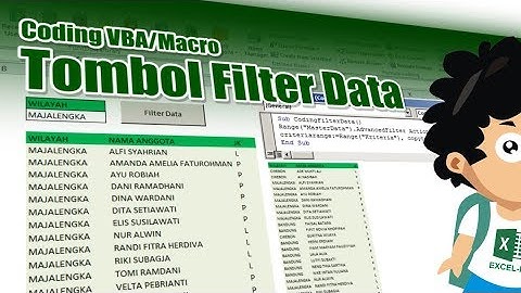 Cara Membuat Filter Data dengan VBA/Macro Excel