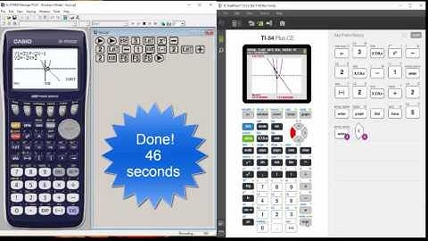 Casio 9750 vs TI84plusCE Intersections