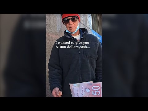 A homeless Ontario man's unexpected generosity leads to large gift