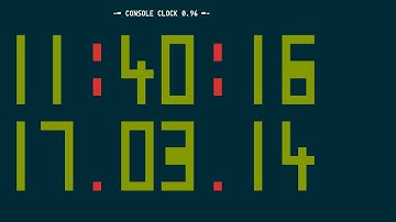 cclock, Console Clock