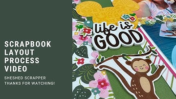 Scrapbook Layout Process Video//Into The Wild//Simple Stories//Disney Layout