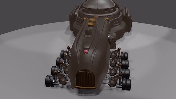 Geometric Models Labs # 2021-001 [FullHD] steampunk vehicles concept art