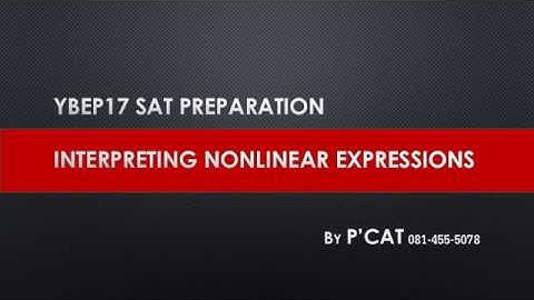 29  Interpreting nonlinear expressions
