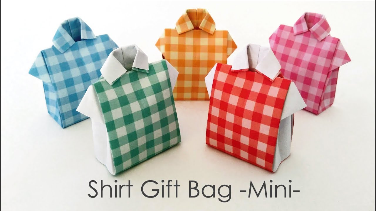 Origami Shirt Bag Mini シャツ型ギフトバッグミニ 折り紙 Youtube