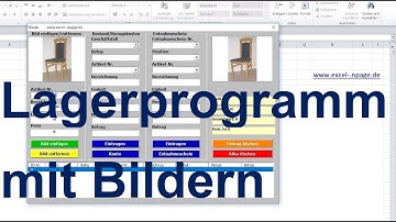 39 Lager Programm mit Bildern in Excel VBA selber erstellen