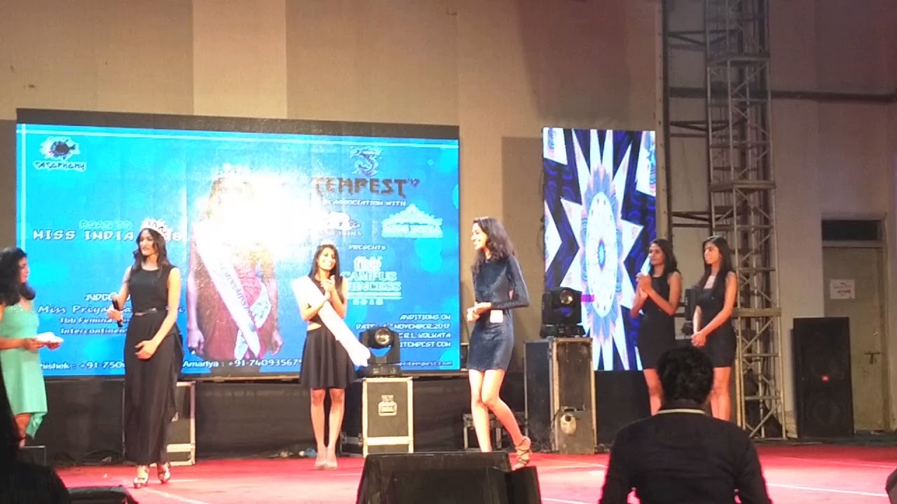 Campus princess miss India winner announcement TEMPEST 2K17 MERI/DMET