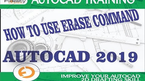 How to use ERASE COMMAND |AUTOCAD 2019|English |AutoCAD tutorial