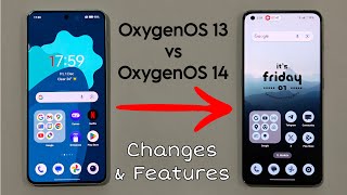 OxygenOS 14 vs OxygenOS 13 Detailed Comparison  All new Changes & Features! (Hindi)