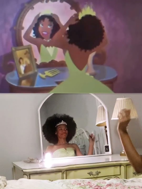 Princess Tiana lets her hair down (recreation)