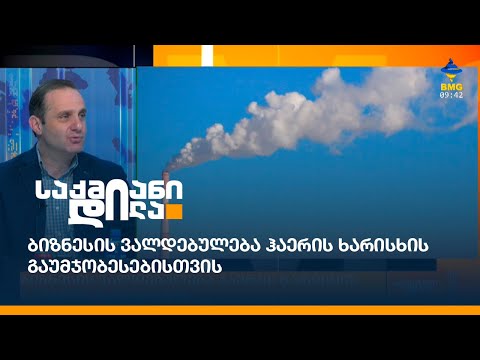 ბიზნესის ვალდებულება ჰაერის ხარისხის გაუმჯობესებისთვის