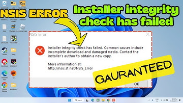 Installer-integriteitscontrole is mislukt NSIS-fout oplossen