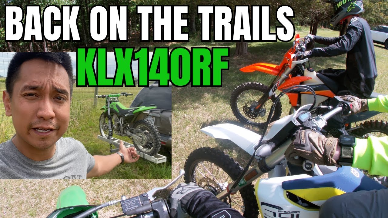 First Trail Ride in Months | 2022 Kawasaki KLX140RF - YouTube