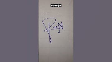 Pooja name signature.Comment your name for more cool signature. Don