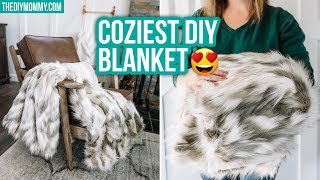 How to Make a DIY Cozy Faux Fur Throw Blanket 