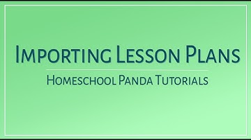 How do I import lesson plans?