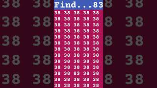 Are are you genius? find this odd number (83) #numbergame #quiz #iqtes #numberpuzzle  #viralvideo
