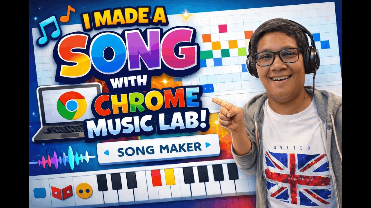 I made a track by using Chrome Music Lab Song Maker