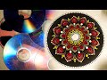 cd painting ideas easy | how to painting dot mandala on cd