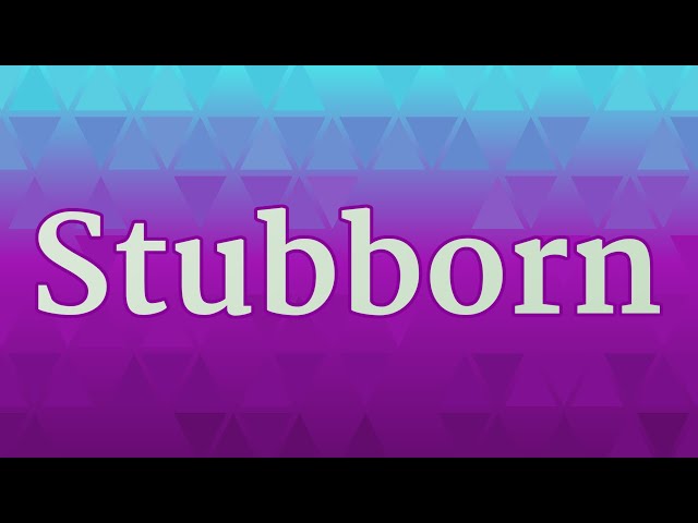 Stubborn pronunciation and definition 