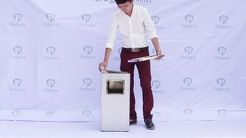 Thùng rác inox vuông có gạt tàn thuốc lá giá rẻ