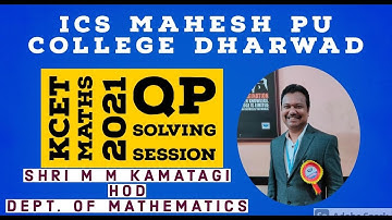 KCET SOLUTIONS 2021 MATHEMATICS PART1