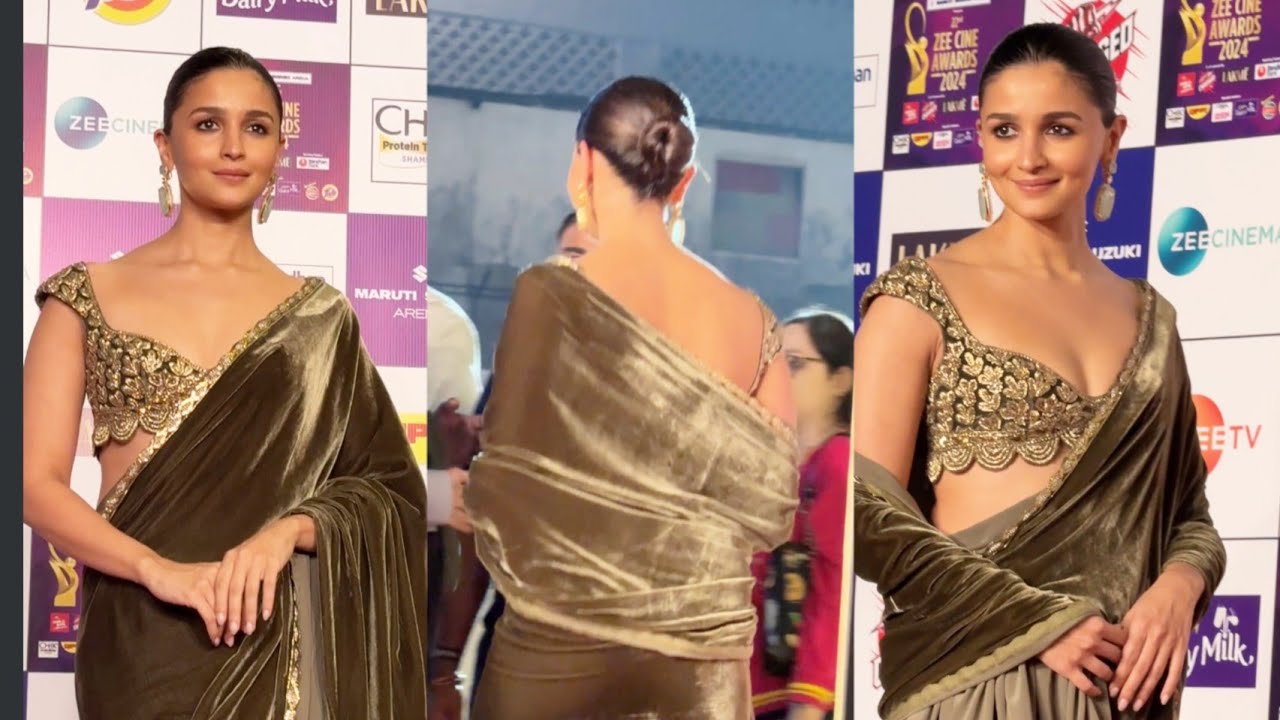 Alia Bhatt Looking preety during zee cine award 2024